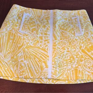 Lilly Pulitzer Yellow A-Line Mini Skirt Resort Wear
